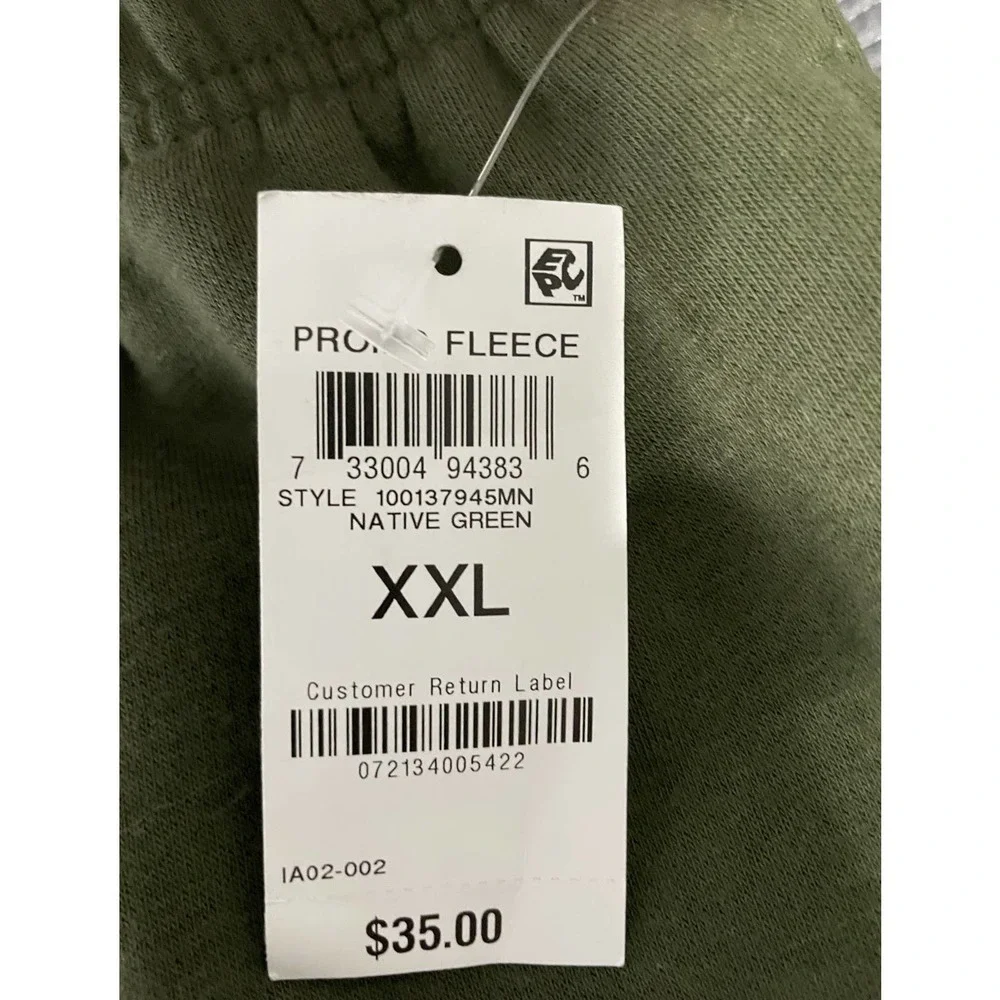 ID Ideology Men's 2XL Fleece Ankle Joggers Drawstring Waist 2 Pocket Green NEW - Picture 5 of 8
